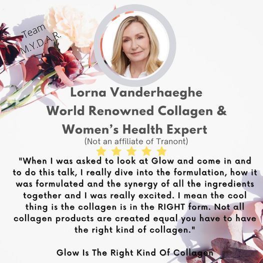 Photo of women's review of Glow liquid collagen