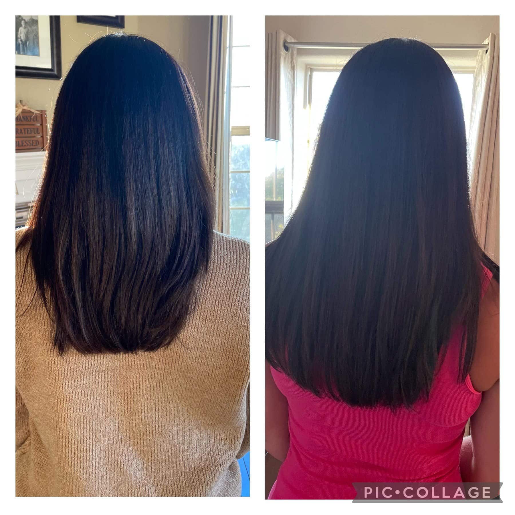 Before & After results of using Glow Liquid Collagen