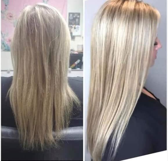 Hair growth results of using Glow Liquid Collagen