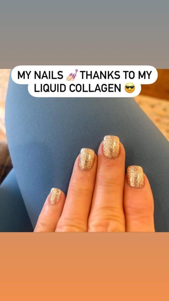 photo of glittery long nails