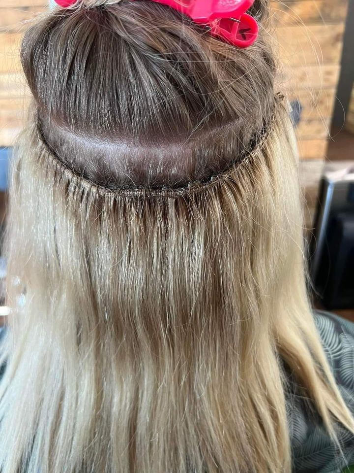 photo of hair extensions with growth due to Glow collagen