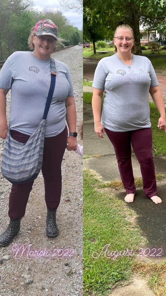 before and after photo after using Tlow & Enrich