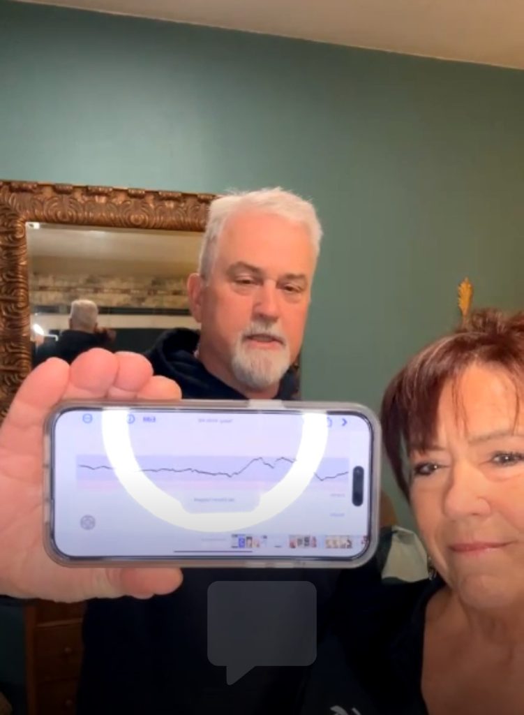 a husband and wife showing results from Transform