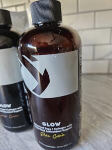 A couple bottle of Glow liquid collagen