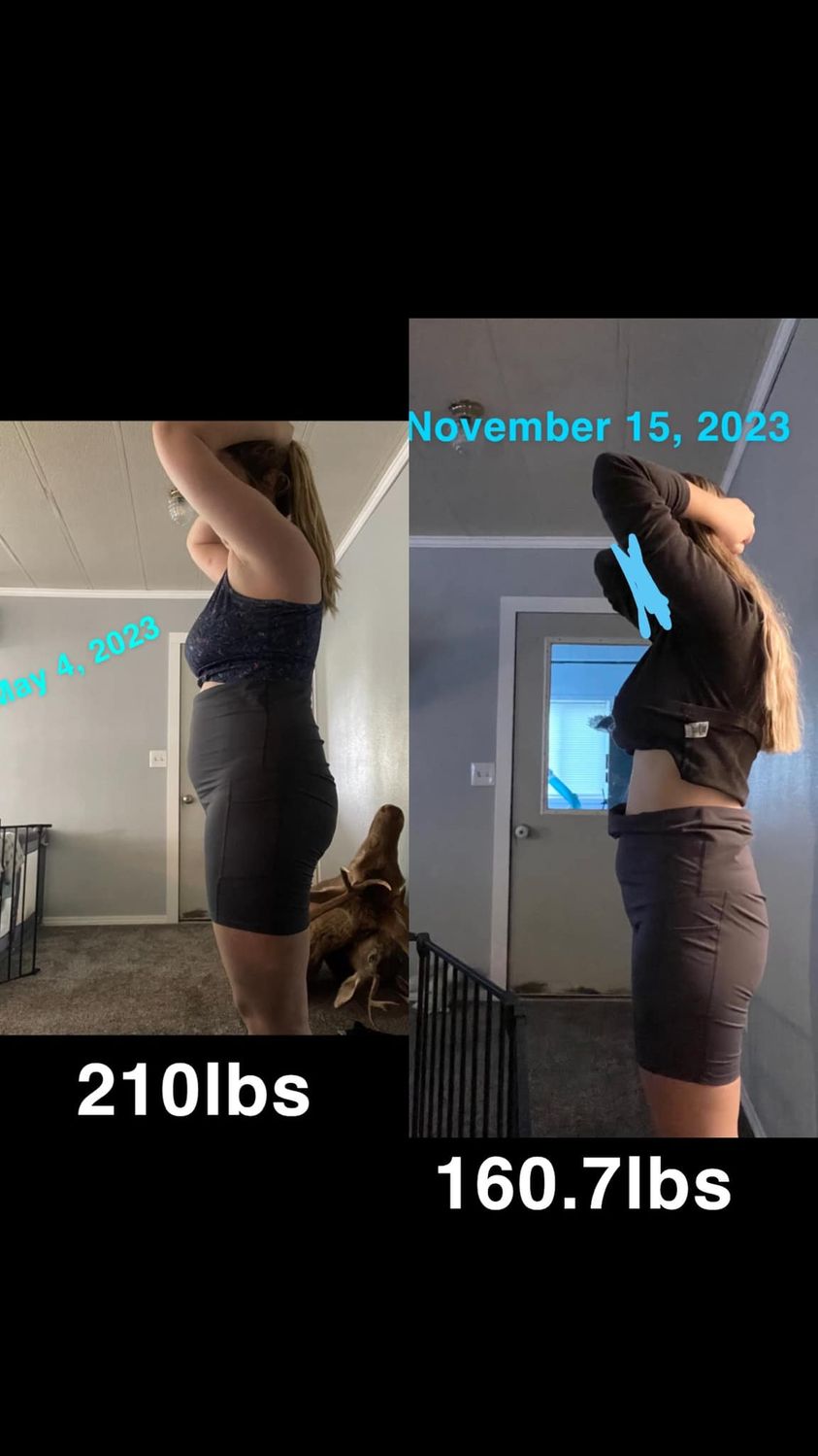 before and after photos of weight loss after using Transform