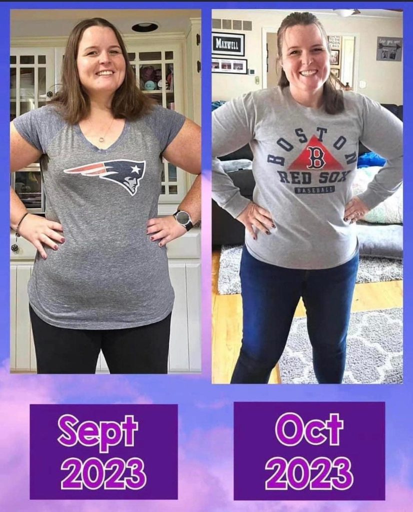 before and after photos of weight loss after using Transform