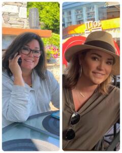 Before and after photo of woman losing weight