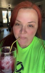 Woman drinking her Activate